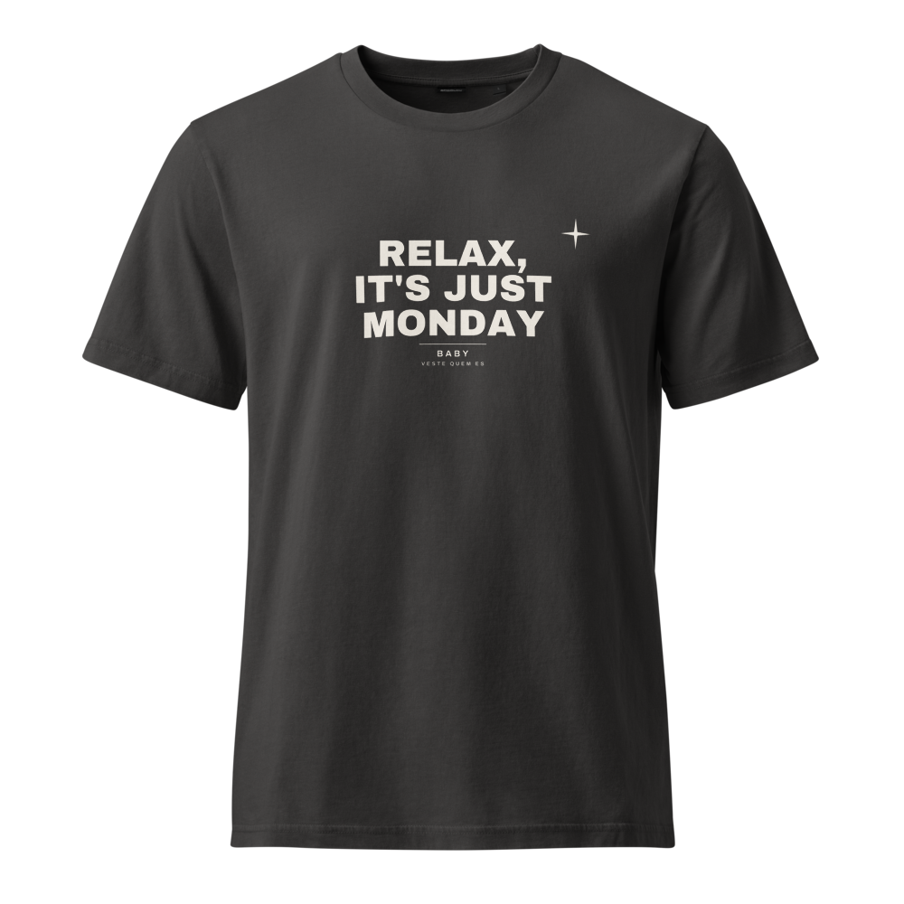 Relax It's Just Monday — t-shirt streetwear preta vintage BABY